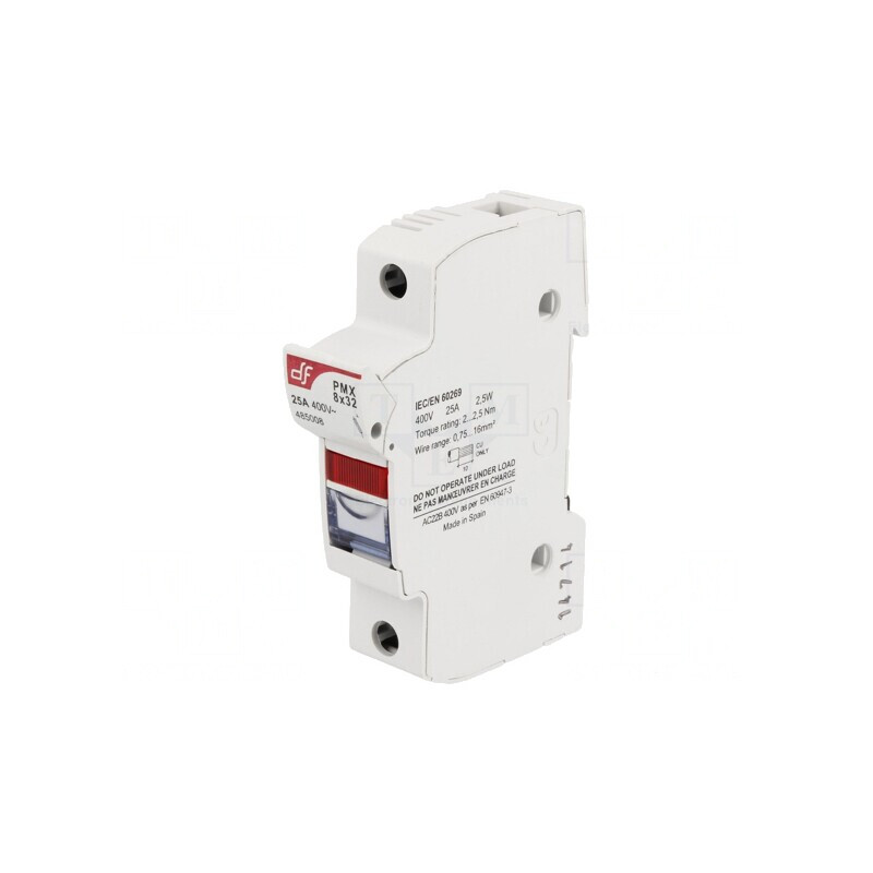 Clema siguranțe cilindrice 8x31mm șină DIN 25A 400V | Electronic-mag.ro | Componente Electronice