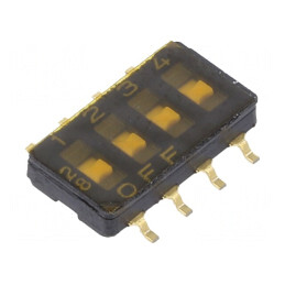 Comutator: DIP-SWITCH; OFF-ON; 0,1A/50VDC; Poz: 2; -40÷105°C; SMD