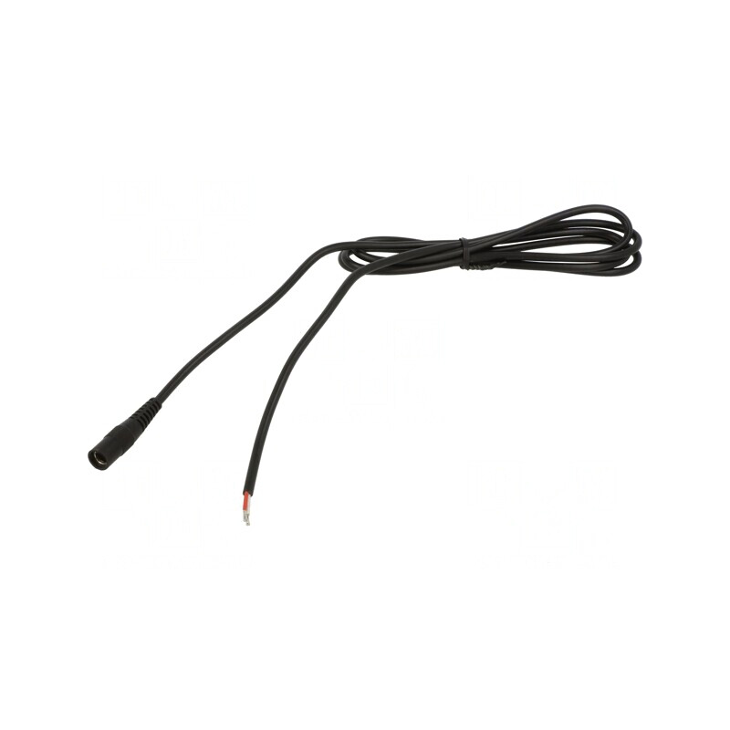 Cablu Alimentare DC 5.5/2.1mm Soclu Drept Negru 3m | Electronic-mag.ro | Componente Electronice