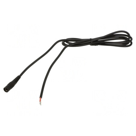 Cablu Alimentare DC 5.5/2.1mm Soclu Drept Negru 3m | Electronic-mag.ro | Componente Electronice
