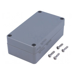 Carcasă Universală ABS Gri Închis IP65 65x115x40mm | Electronic-mag.ro | Componente Electronice