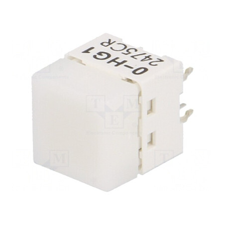 Comutator Tastatură Alb cu LED Verde 24V 0.05A | Electronic-mag.ro | Componente Electronice