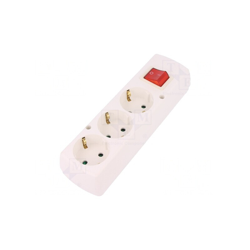 Conector Alimentare AC Mamă Splitter Alb 2P PE 250VAC 16A | Electronic-mag.ro | Componente Electronice Conector Alimentare AC Mamă Splitter Alb 2P PE 250VAC 16A | Electronic-mag.ro | Componente Electronice