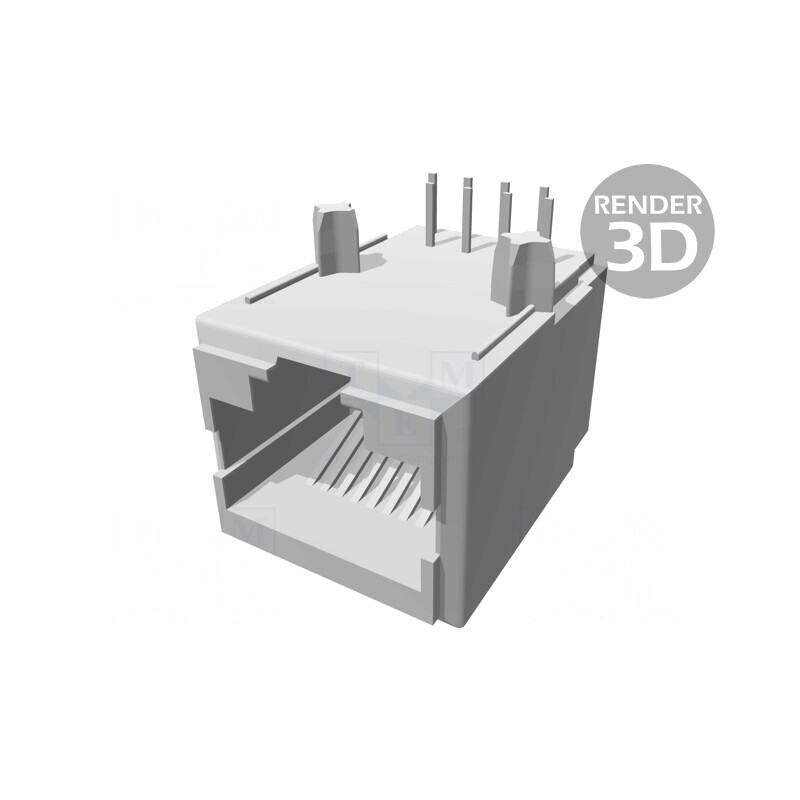Soclu RJ45 8p8c pentru PCB THT | Electronic-mag.ro | Componente Electronice