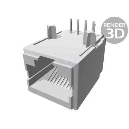 Soclu RJ45 8p8c pentru PCB THT | Electronic-mag.ro | Componente Electronice