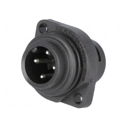 Conector circular soclu tată IP67 4 pini 400V | Electronic-mag.ro | Componente Electronice