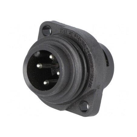 Conector circular soclu tată IP67 4 pini 400V | Electronic-mag.ro | Componente Electronice