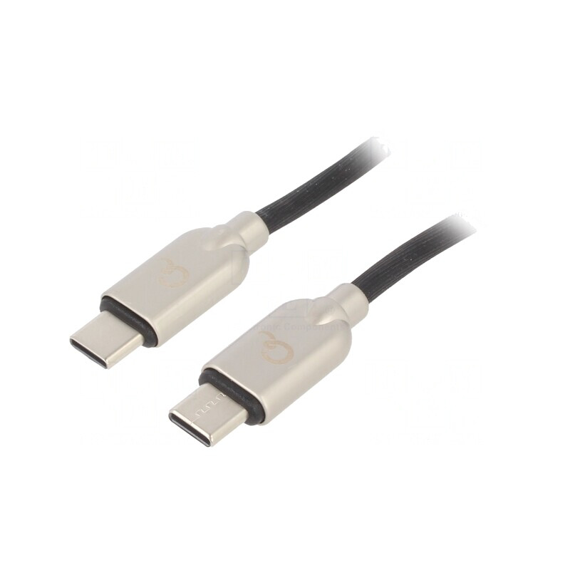 Cablu USB 2.0 USB-C 1m Negru 480Mbps | Electronic-mag.ro | Componente Electronice