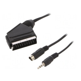 Cablu Audio-Video 10m DIN, Jack 3.5mm și SCART | Electronic-mag.ro | Componente Electronice