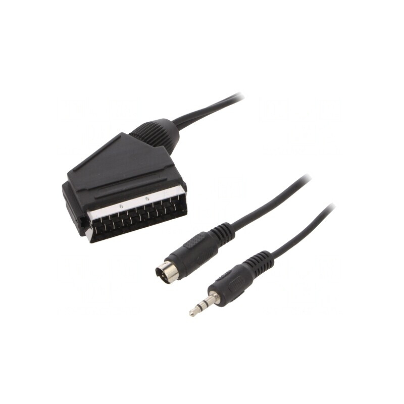 Cablu Audio-Video 10m DIN, Jack 3.5mm și SCART | Electronic-mag.ro | Componente Electronice