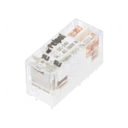 Releu electromagnetic DPDT 24VDC 8A PCB | Electronic-mag.ro | Componente Electronice