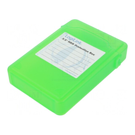 Carcasă hard discuri 3,5 inch plastic verde | Electronic-mag.ro | Componente Electronice