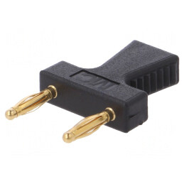 Punte Stivuibilă Banană 2mm Neagră Aurită 10A | Electronic-mag.ro | Componente Electronice