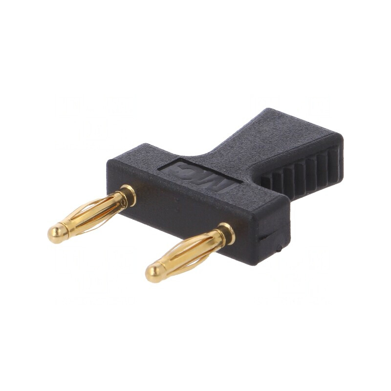Punte Stivuibilă Banană 2mm Neagră Aurită 10A | Electronic-mag.ro | Componente Electronice