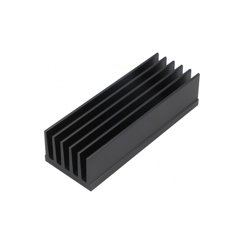 Radiator Extrudat cu Aripioare Negru 100mm x 36.8mm | Electronic-mag.ro | Componente Electronice