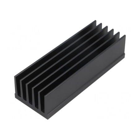 Radiator Extrudat cu Aripioare Negru 100mm x 36.8mm | Electronic-mag.ro | Componente Electronice