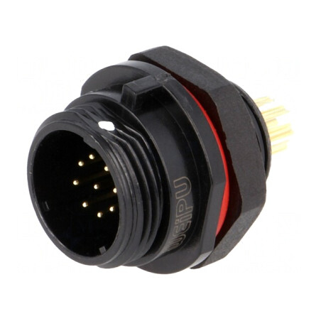 Soclu SP13 9 PIN IP68 3A pentru Panou | Electronic-mag.ro | Componente Electronice
