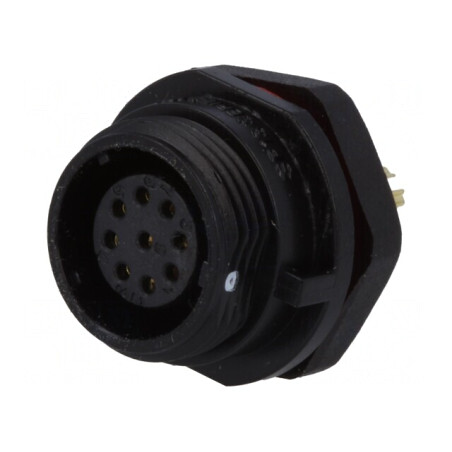 Soclu SP13 9-PIN IP68 pentru panou | Electronic-mag.ro | Componente Electronice