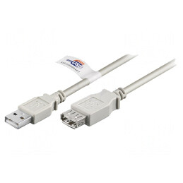 Cablu USB 2.0 5m Gri 480Mbps