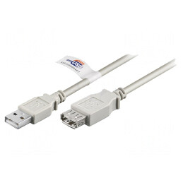 Cablu USB 2.0 5m Gri 480Mbps | Electronic-mag.ro | Componente Electronice