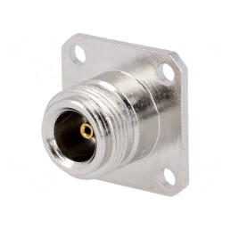 Soclu Mamă Drept 50Ω Montare Panou Aurit | Electronic-mag.ro | Componente Electronice