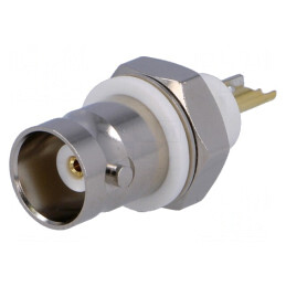 Soclu BNC mamă 50Ω cu izolaţie aurit | Electronic-mag.ro | Componente Electronice