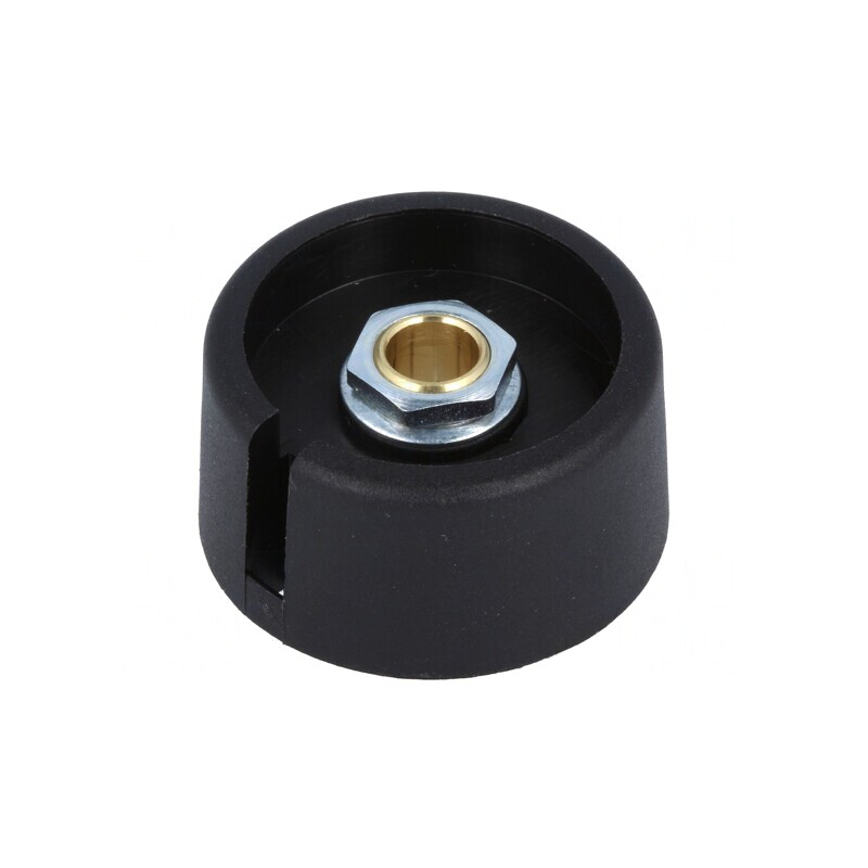 Buton rotativ indicator poliamidă neagră Ø6mm 31x16mm | Electronic-mag.ro | Componente Electronice