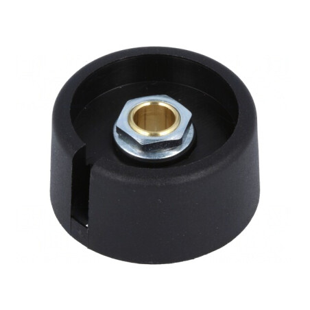 Buton rotativ indicator poliamidă neagră Ø6mm 31x16mm | Electronic-mag.ro | Componente Electronice