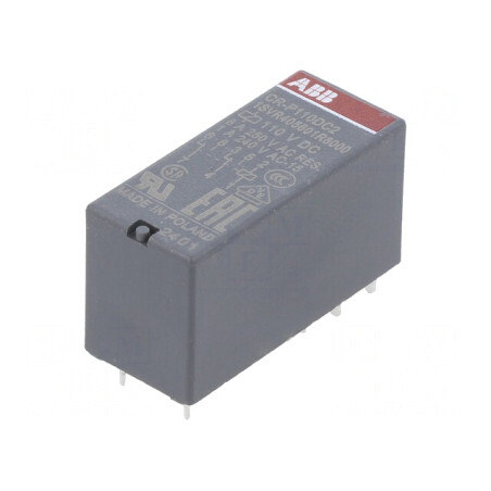 Releu electromagnetic DPDT 110VDC 8A 250VAC PCB | Electronic-mag.ro | Componente Electronice
