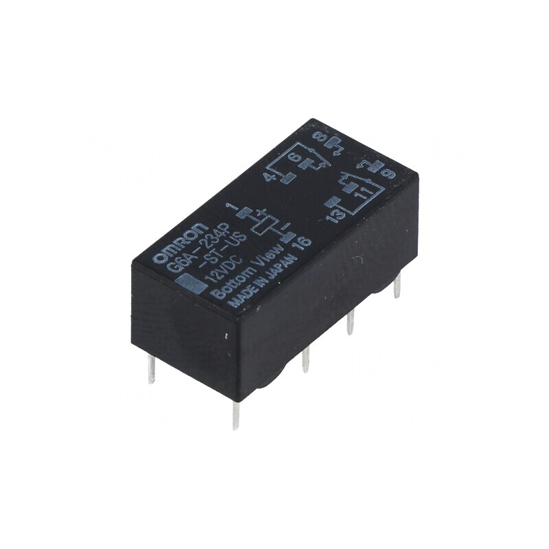Releu Electromagnetic DPDT 12VDC 2A | Electronic-mag.ro | Componente Electronice