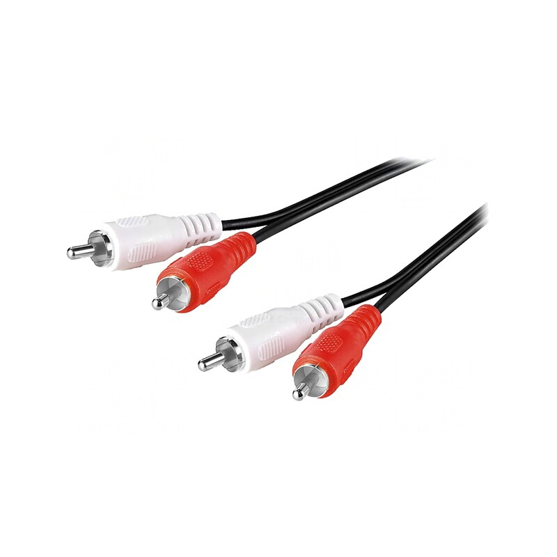Cablu RCA dublu 10m nichelat | Electronic-mag.ro | Componente Electronice