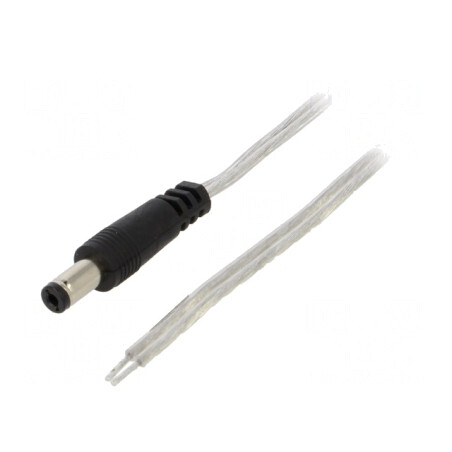Cablu Alimentare 2x0,5mm2 5,5/2,1mm 3m Transparent | Electronic-mag.ro | Componente Electronice