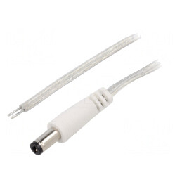 Cablu Alimentare DC 5,5/2,1 mm Transparent 3m | Electronic-mag.ro | Componente Electronice