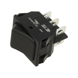 Rocker Switch DPDT ON-ON 10A 250V Black | Electronic-mag.ro | Componente Electronice