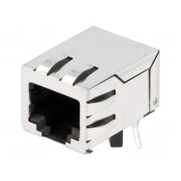 Soclu RJ45 Ecranat cu Transformator de Separare THT 8 PIN | Electronic-mag.ro | Componente Electronice