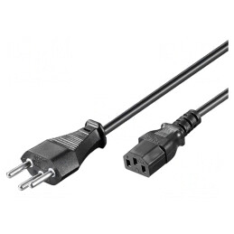 Cablu Alimentare IEC C13 Mamă 2m Negru | Electronic-mag.ro | Componente Electronice