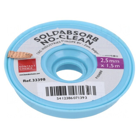 Bandă de Dezlipit cu Colofoniu 2,5mm Fără Halogenuri | Electronic-mag.ro | Componente Electronice