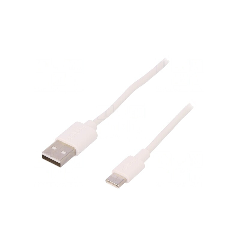 Cablu USB 2.0 USB-A la USB-C 3m Alb 480Mbps | Electronic-mag.ro | Componente Electronice Cablu USB 2.0 USB-A la USB-C 3m Alb 480Mbps | Electronic-mag.ro | Componente Electronice