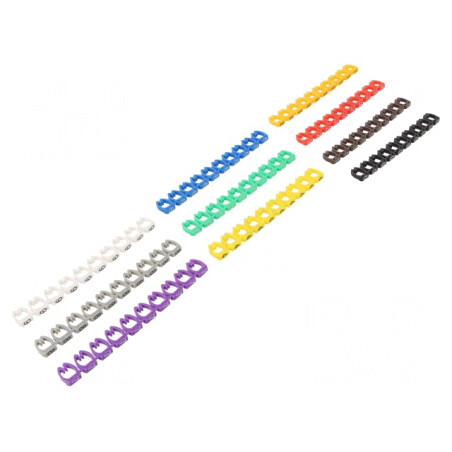 Kit Etichete Cablu 6mm Culori Mixte | Electronic-mag.ro | Componente Electronice
