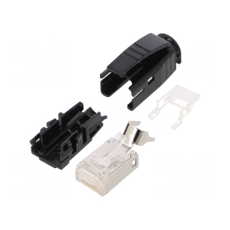 Mufă RJ45 8P8C Cat 6a Ecranată Aurită | Electronic-mag.ro | Componente Electronice