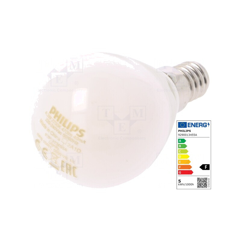 Lampă LED E14 Alb Cald 4,3W 2700K | Electronic-mag.ro | Componente Electronice