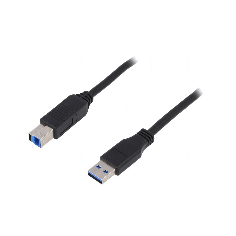 Cablu USB 3.0 A-B 2m Negru | Electronic-mag.ro | Componente Electronice