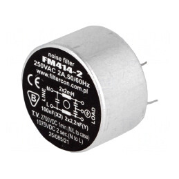 Filtru Anti-Interferențe 250VAC 100nF 2,2nF 2mH THT | Electronic-mag.ro | Componente Electronice