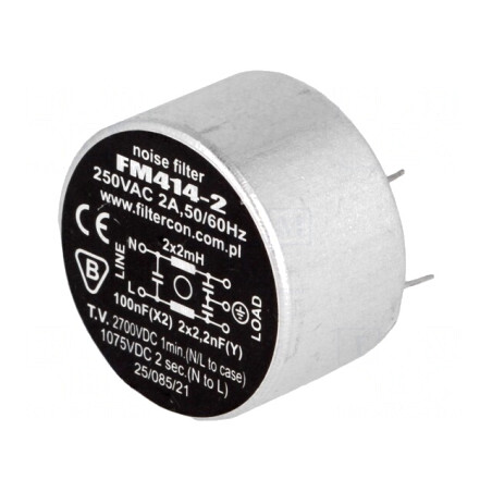 Filtru Anti-Interferențe 250VAC 100nF 2,2nF 2mH THT | Electronic-mag.ro | Componente Electronice