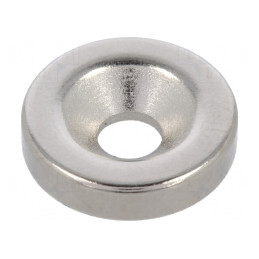 Magnet Neodim Ø15mm H3.5mm Orificiu 4.5mm 29N | Electronic-mag.ro | Componente Electronice