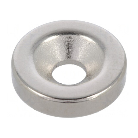 Magnet Neodim Ø15mm H3.5mm Orificiu 4.5mm 29N | Electronic-mag.ro | Componente Electronice