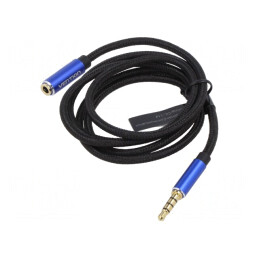 Cablu Audio Jack 3.5mm 4-Pin 5m Negru