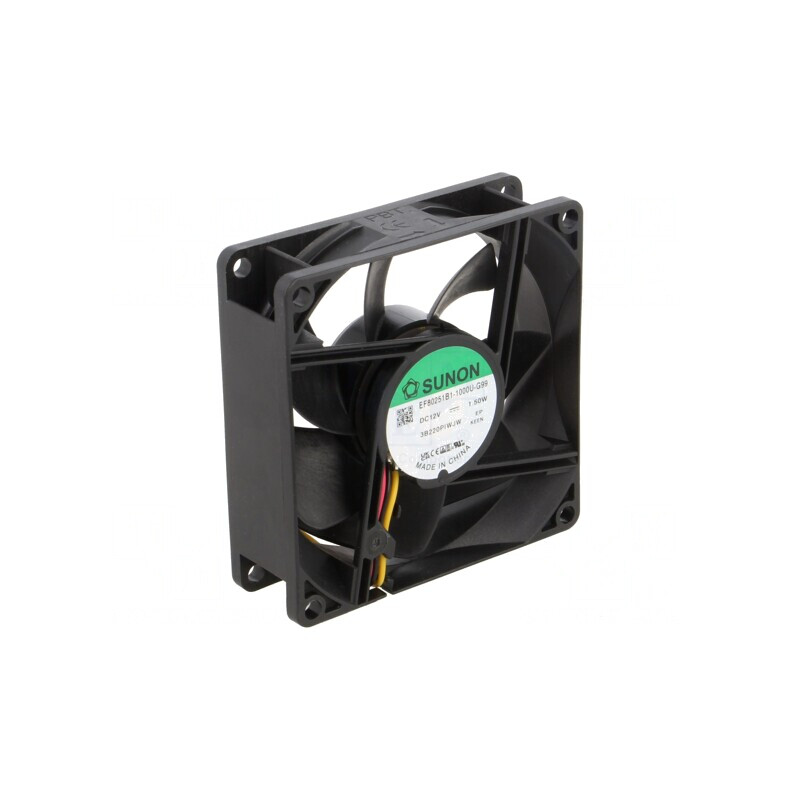 Ventilator axial DC 12V 80x80x25mm 70m3/h 33dBA cu bilă | Electronic-mag.ro | Componente Electronice