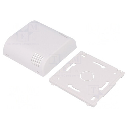 Carcasă montare pe perete 80x80x25mm ABS albă | Electronic-mag.ro | Componente Electronice
