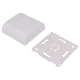 Carcasă ABS albă montare pe perete 80x80x25 mm | Electronic-mag.ro | Componente Electronice